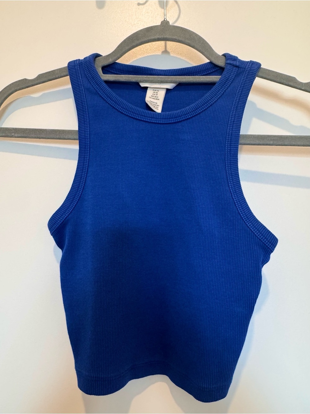H&M Ribbed Tank Top in Royal Blue